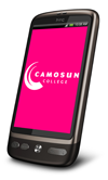 Phone with Camosun logo